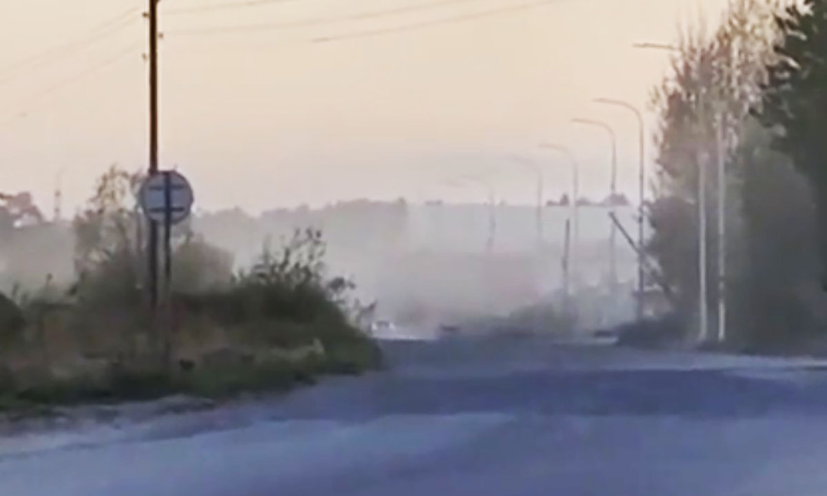 Район Петрозаводска накрывает пыльным смогом