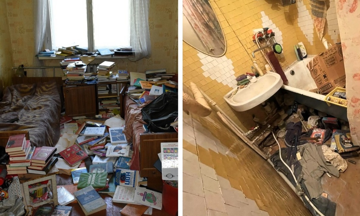 В Петрозаводске обнаружили ужасную квартиру, хозяин которой тащит вещи с помоек