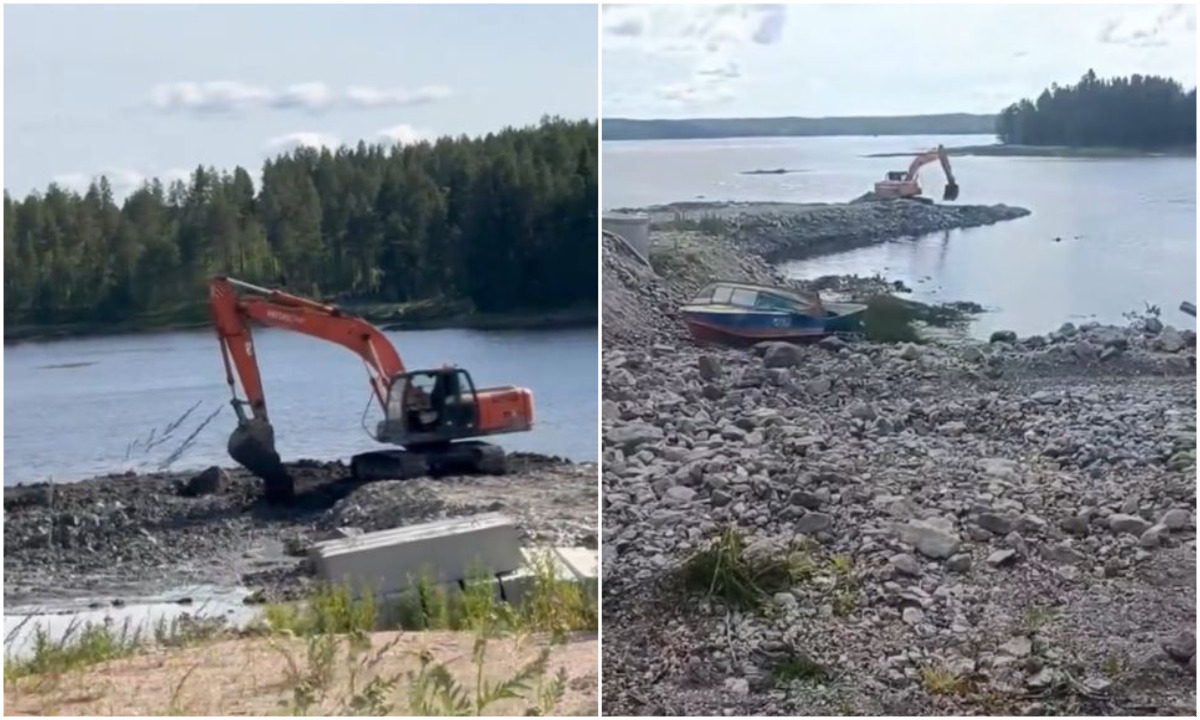 «Творится беспредел»: в Карелии засыпают гравием уникальную реку