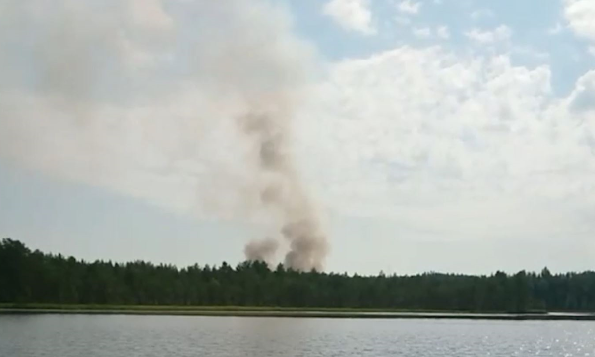 Свалка загорелась под Петрозаводском