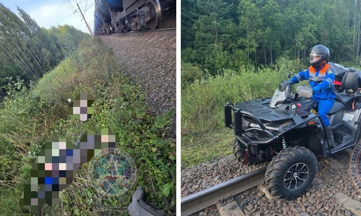 Поезд насмерть сбил двух человек
