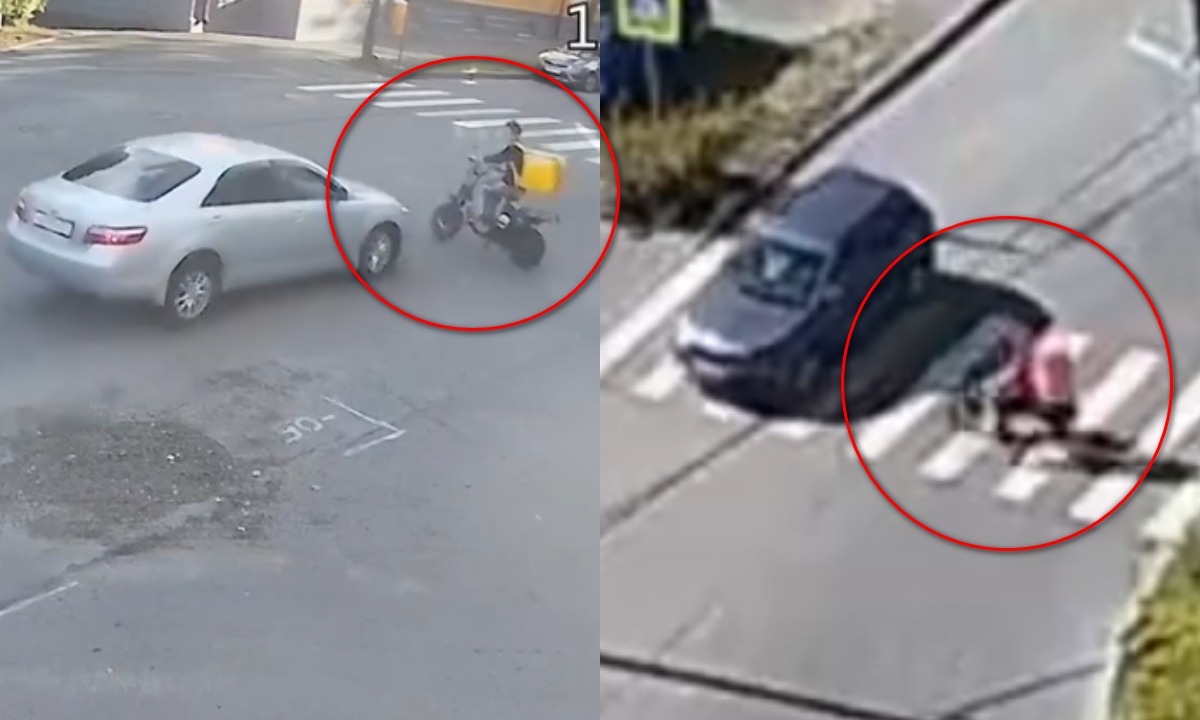 Двух курьеров сбили в Петрозаводске: оба нарушили правила