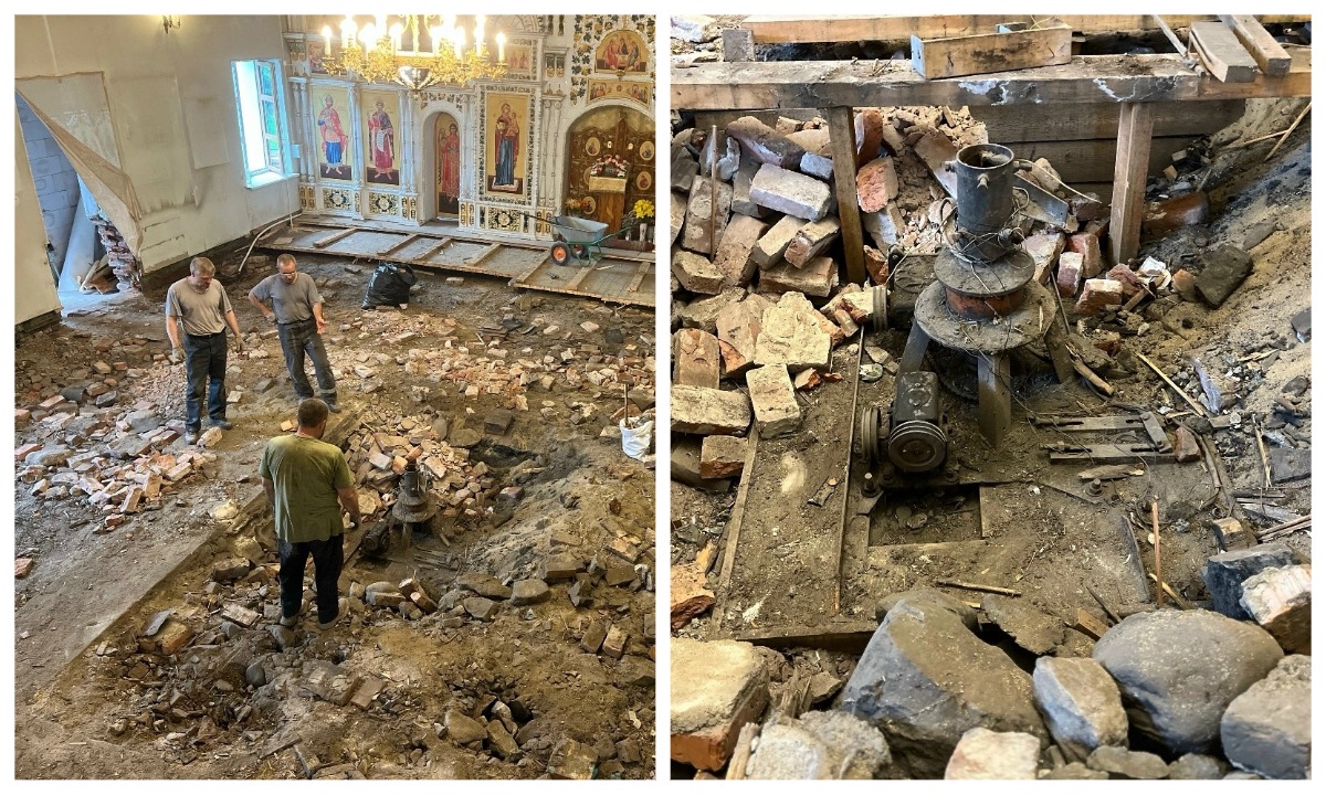 В Карелии при ремонте храма нашли старинный фундамент на валунах