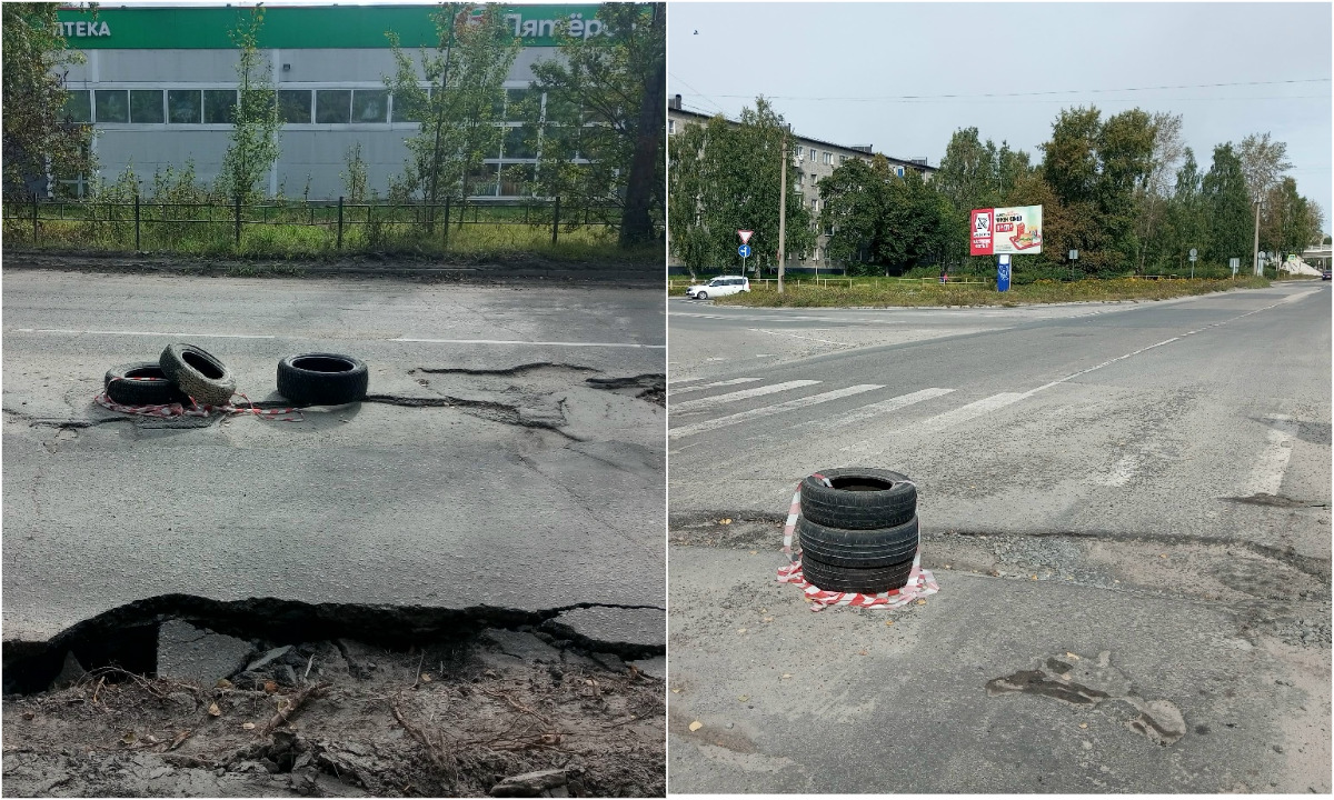 «Это треш!» Водители в ужасе от ям на дорогах в городе Карелии