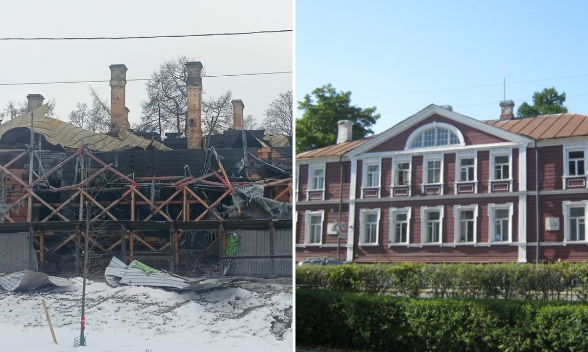 Реставрировать сгоревший в Петрозаводске Дом горного начальника будет другой подрядчик