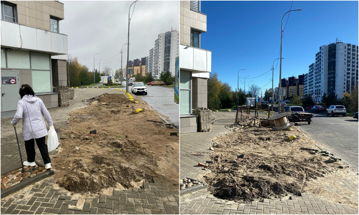 «Я так просто не сдамся». В Петрозаводске у нового ЖК год не могут восстановить брусчатку: разрешения на работы нет