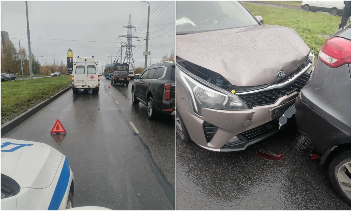 Две женщины пострадали в массовой аварии в Петрозаводске