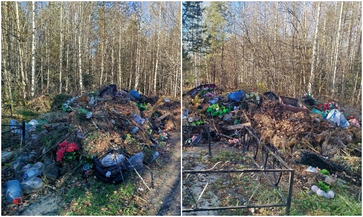 «В диком ужасе». Жители Петрозаводска жалуются на ужасное состояние городского кладбища