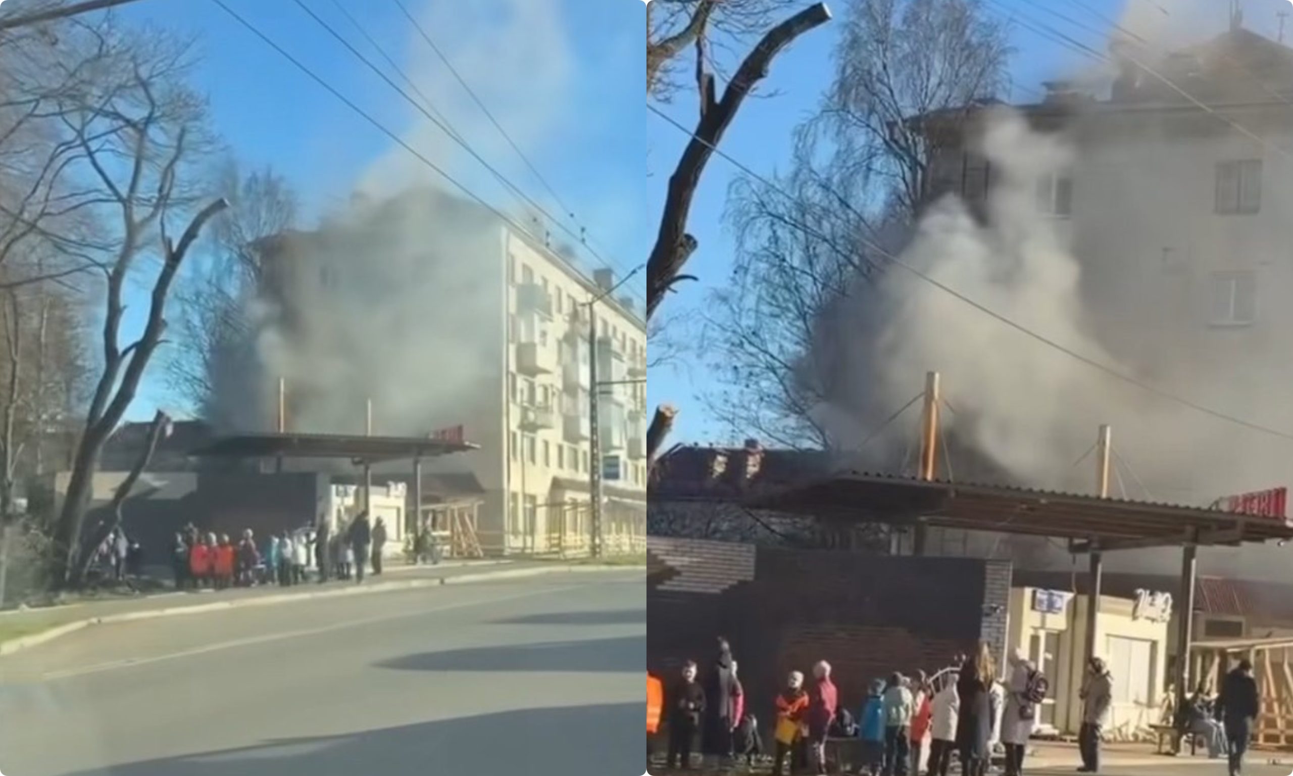 В центре Петрозаводска загорелась квартира